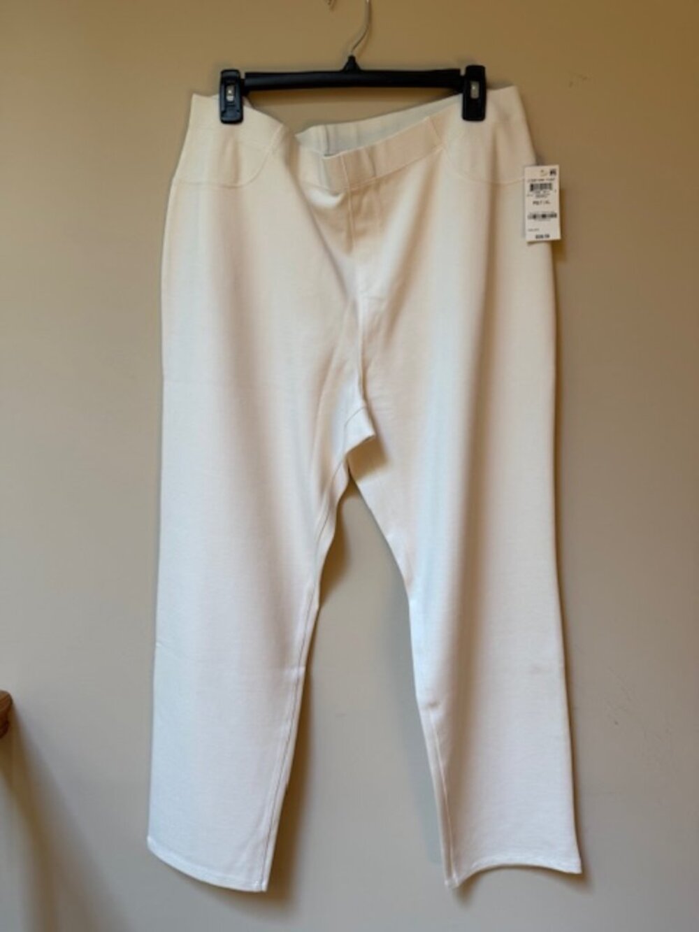 Karen Scott Sport Women's Eggshell Comfort Pant - Petite XL